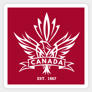 Canada Maple Leaf / Eagle Mashup - White Sticker